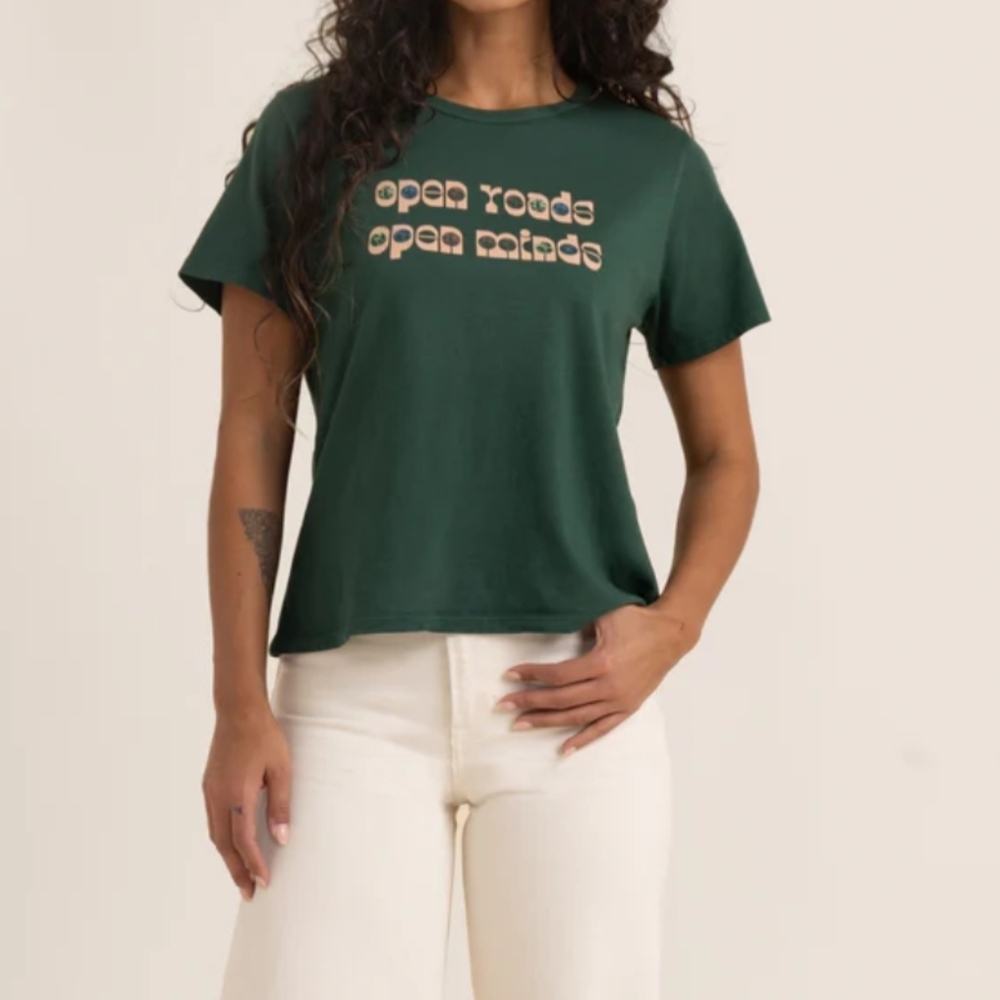 Roark open roads premium green tee size large